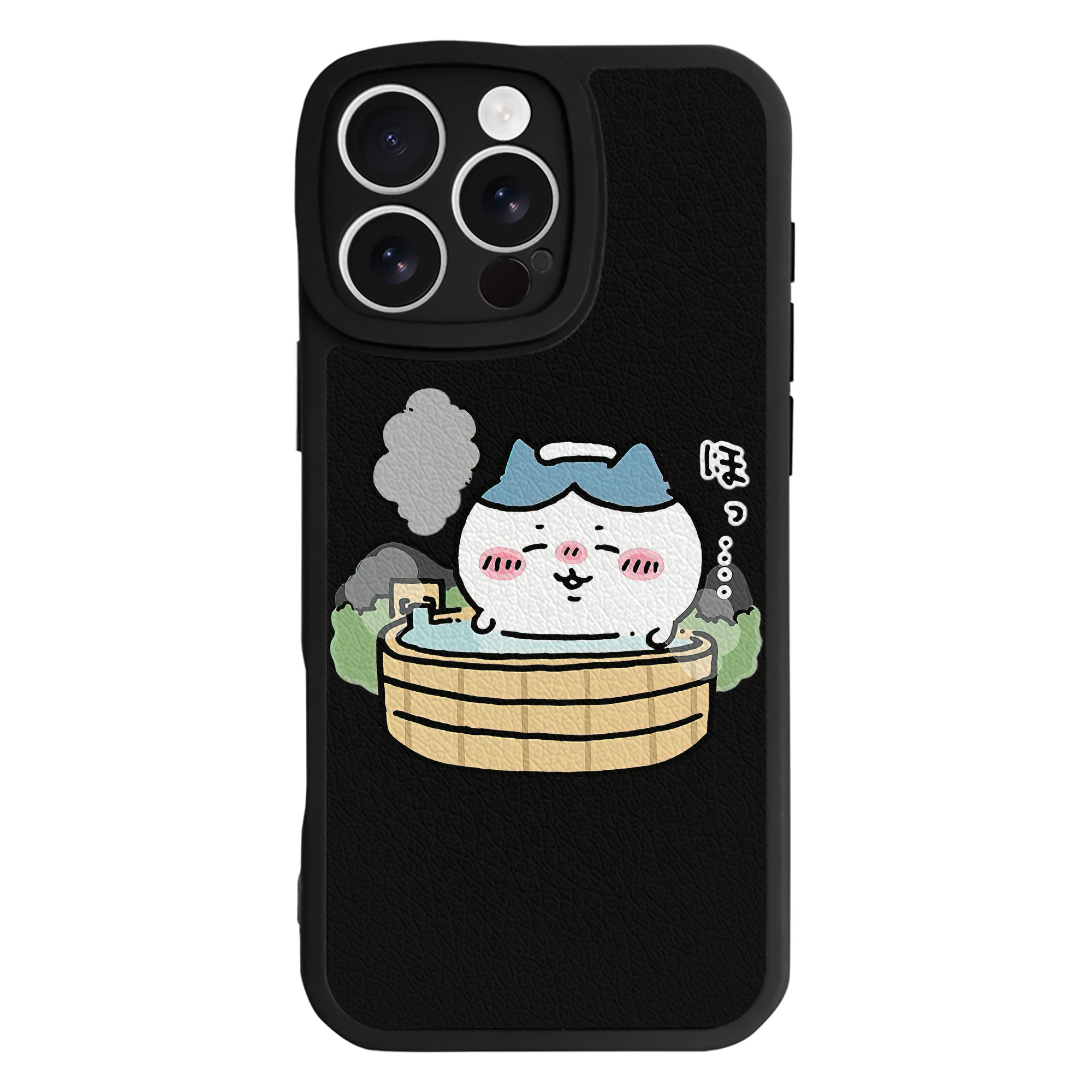 （画像用） ちいかわ ハチワレ Chii-kawa hachiware 【iPhone 16シリーズ対応】シリコンスマホケース（レザー調） 材質：シリコン